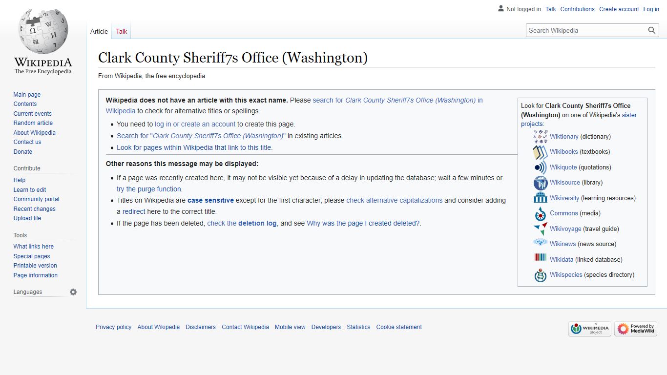 Clark County Sheriff's Office (Washington) - Wikipedia